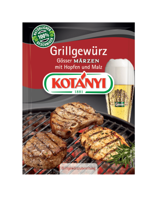 Kotányi Grillgewürz mit Gösser Märzen im Brief