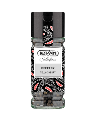 Kotányi Selection Tellycherry Pfeffer im 100ml Glas