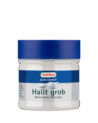 Kotányi Gourmet Halitsalz grob naturreines Steinsalz in der 400ccm Dose
