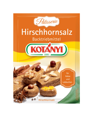 Kotányi Hirschhornsalz Backtriebmittel im Brief