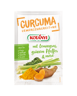 Kotányi Curcuma mit Lemongras, grünem Pfeffer & more Gewürzzubereitung im Brief