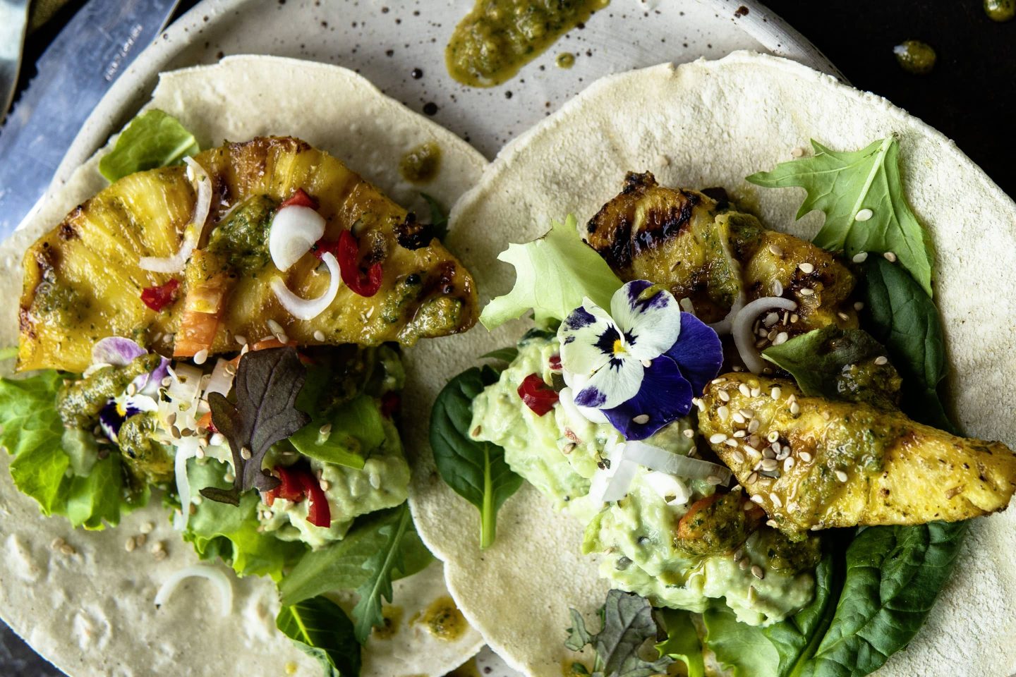 Gegrillte Ananas Tacos mit Burger Asian Style Gewürz-Mischung