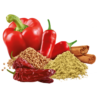 Paprika mit Chili, Koriander und Zimt