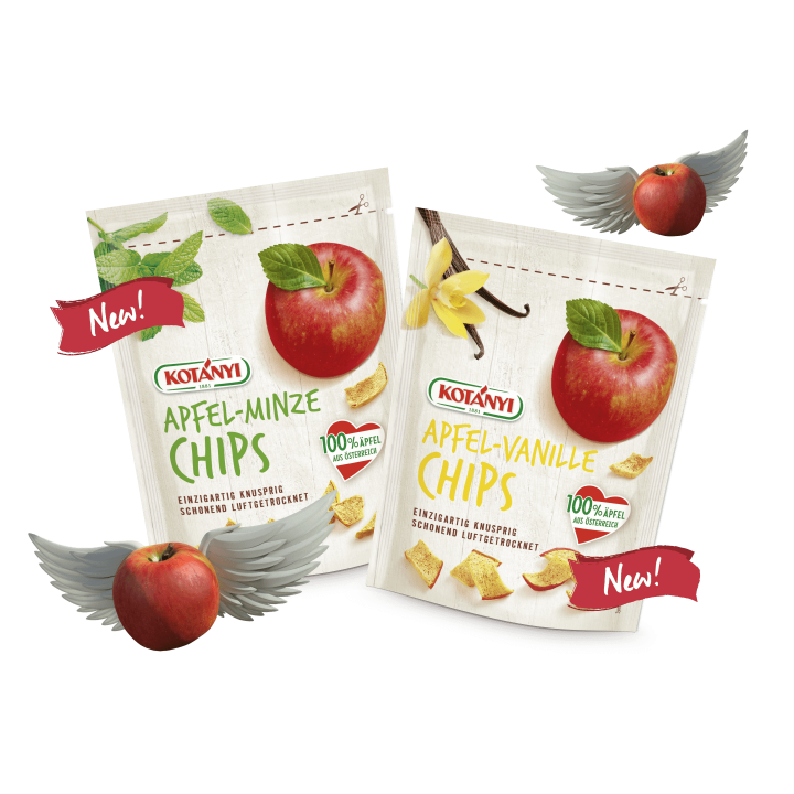 Our new Apple Chips spice up your snacktime.