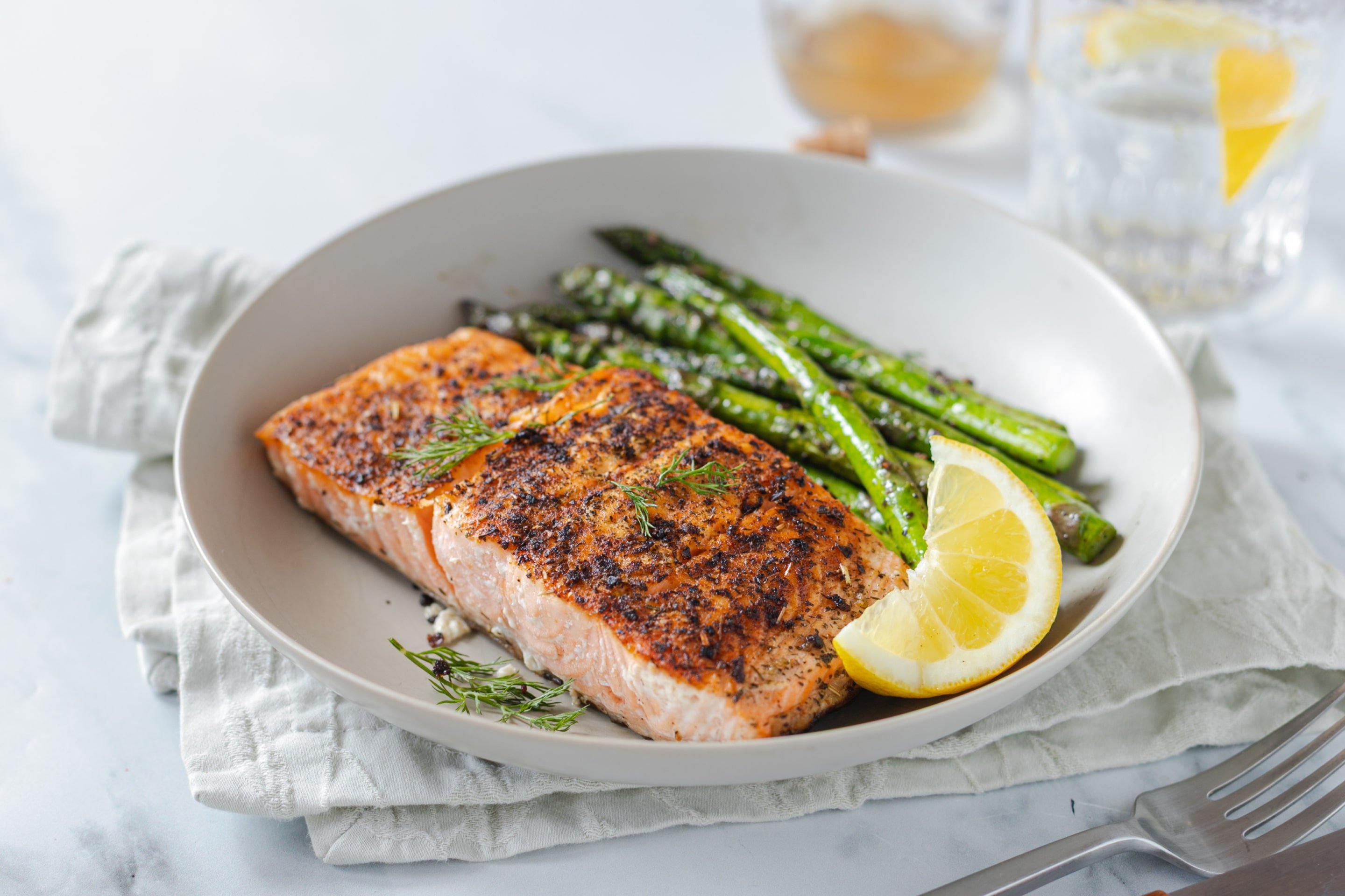 Grilled Salmon With Asparagus Min