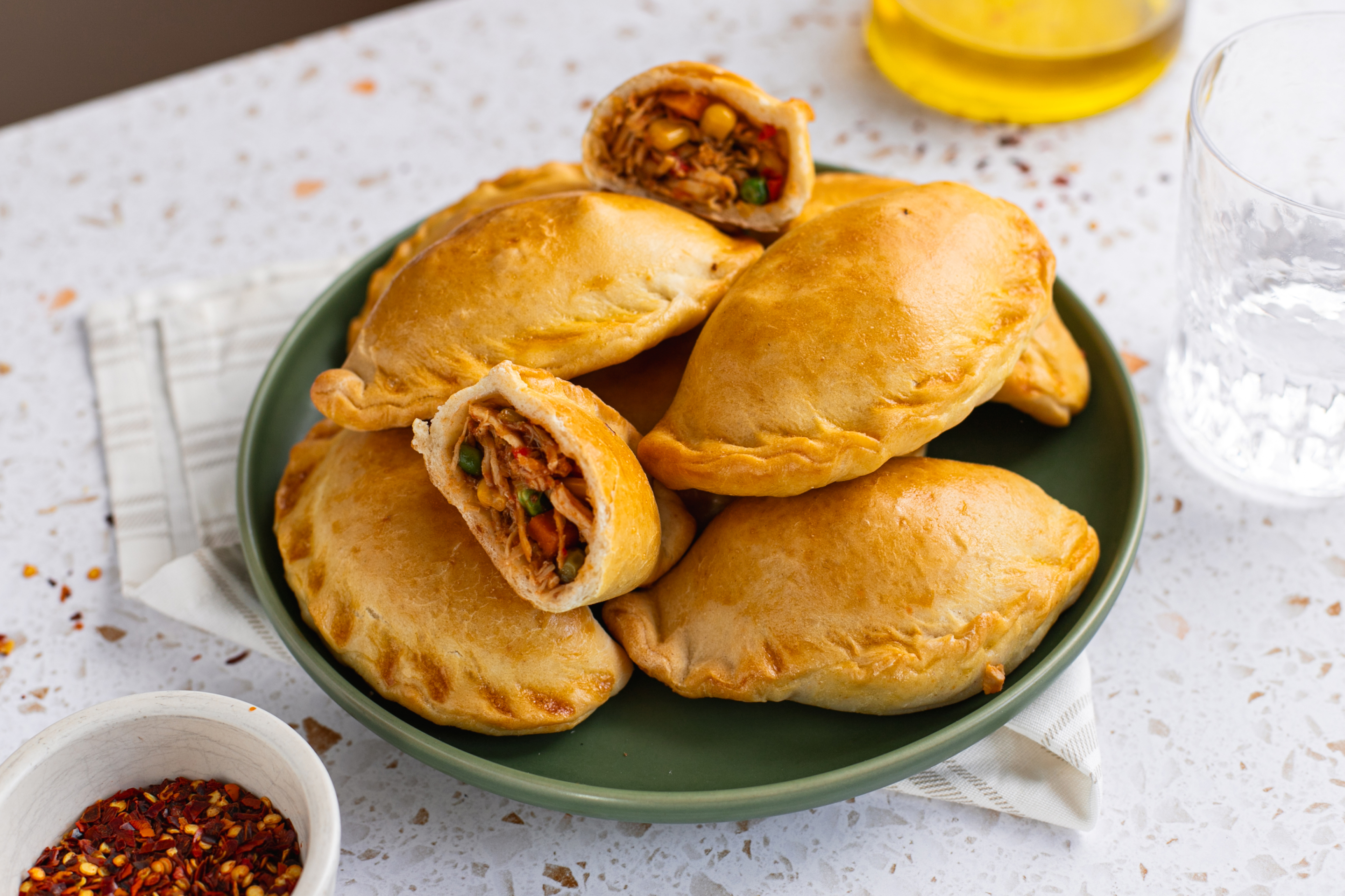 Chicken And Mexican Vegetable Empanadas